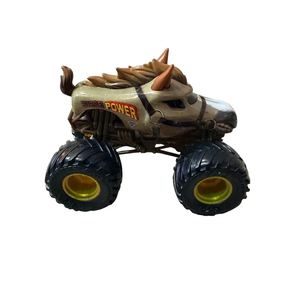 Monster Jam Horse Power Monster Truck Diecast Toy Tan Brown 1:64 Scale